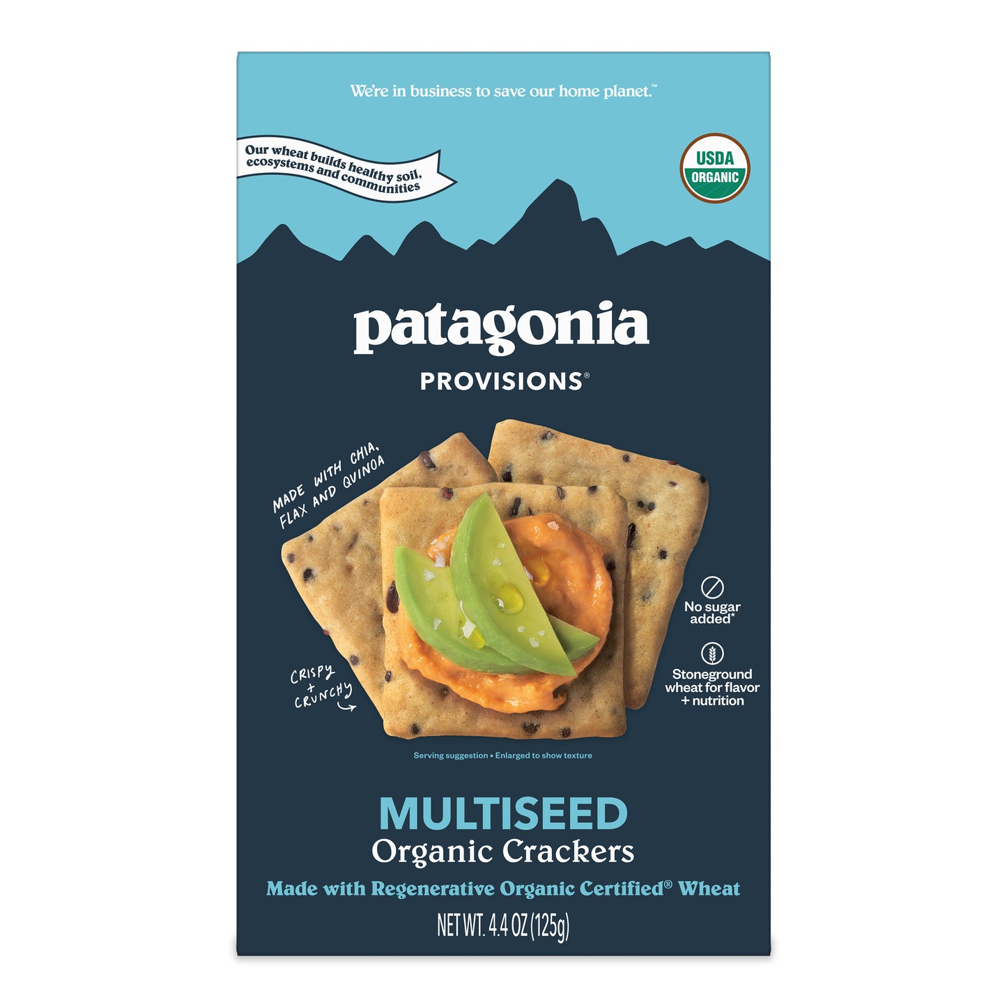 Organic Multiseed Crackers, 6 Pack Case