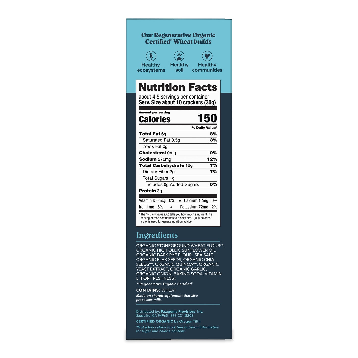 Organic Multiseed Crackers, 6 Pack Case