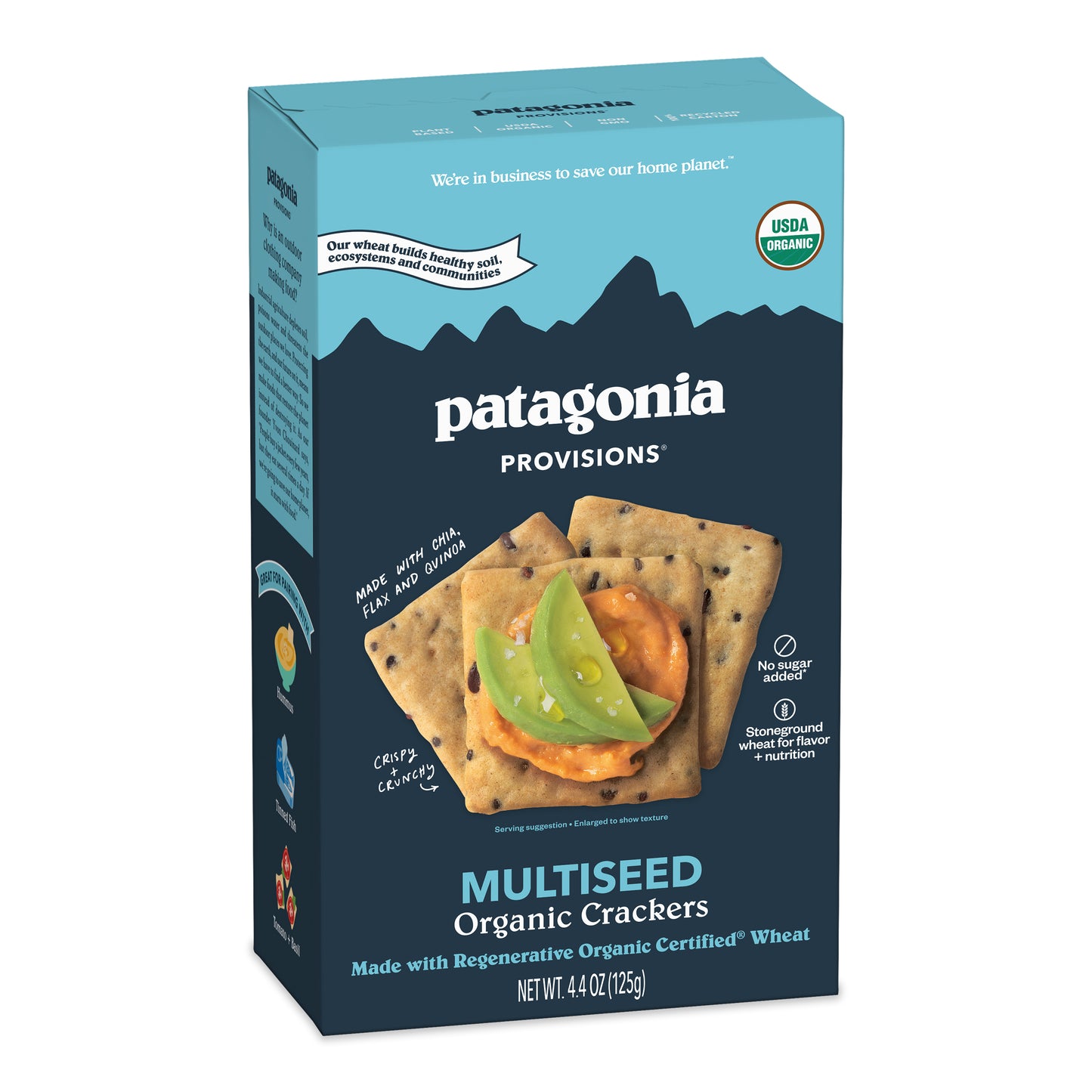 Organic Multiseed Crackers, 6 Pack Case