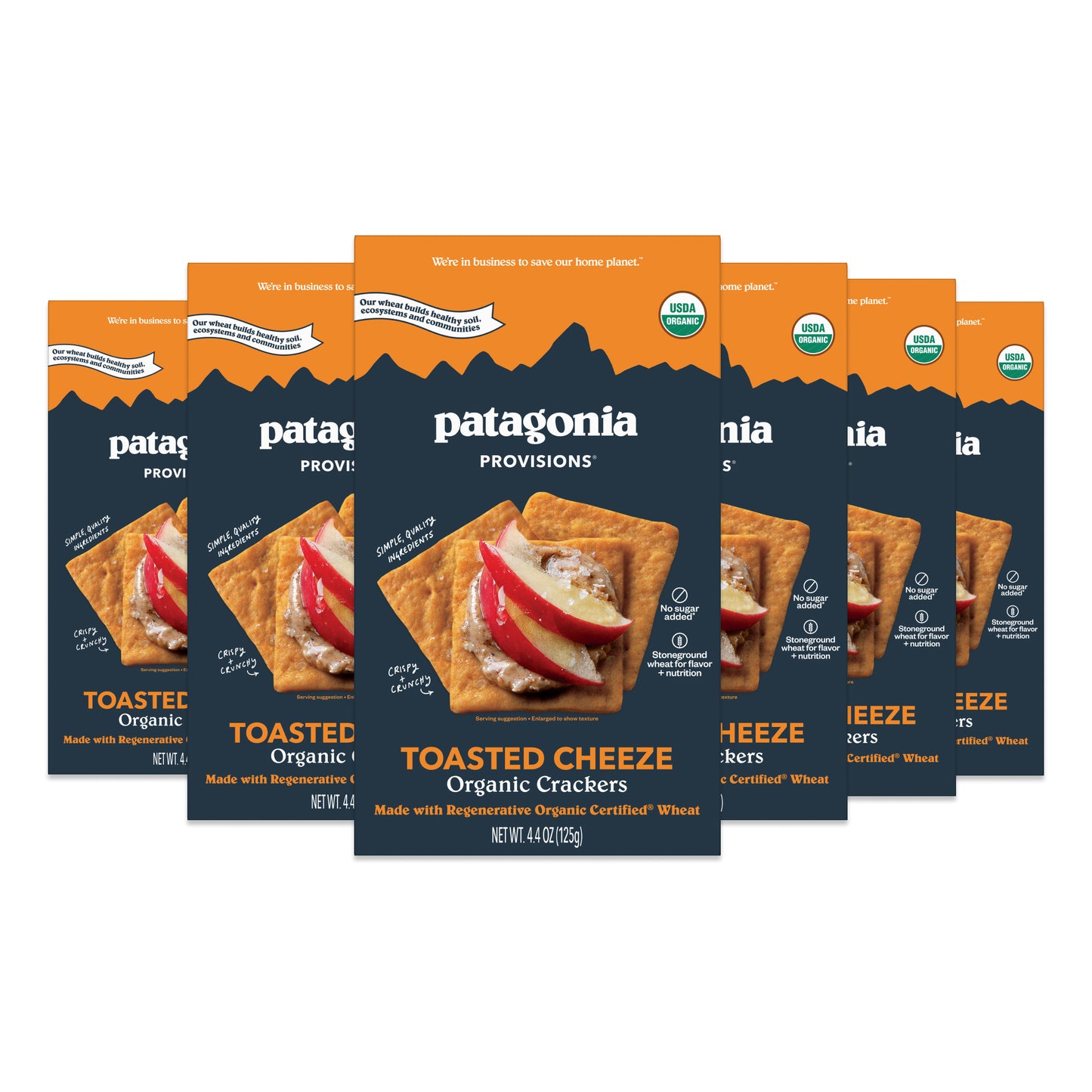 Organic Toasted Cheeze Crackers, 6 Pack Case