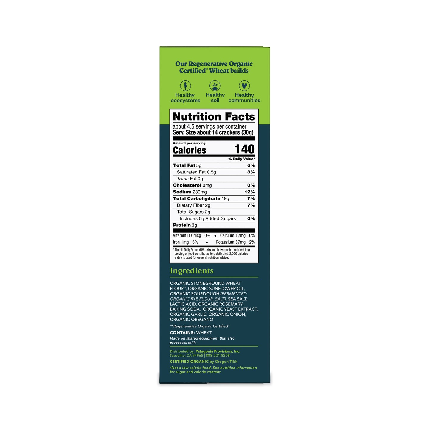 Organic Rosemary Garlic Crackers, 6 Pack Case
