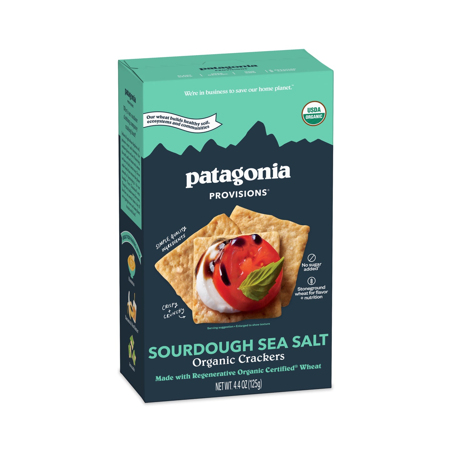 Organic Sourdough Sea Salt Crackers, 6 Pack Case
