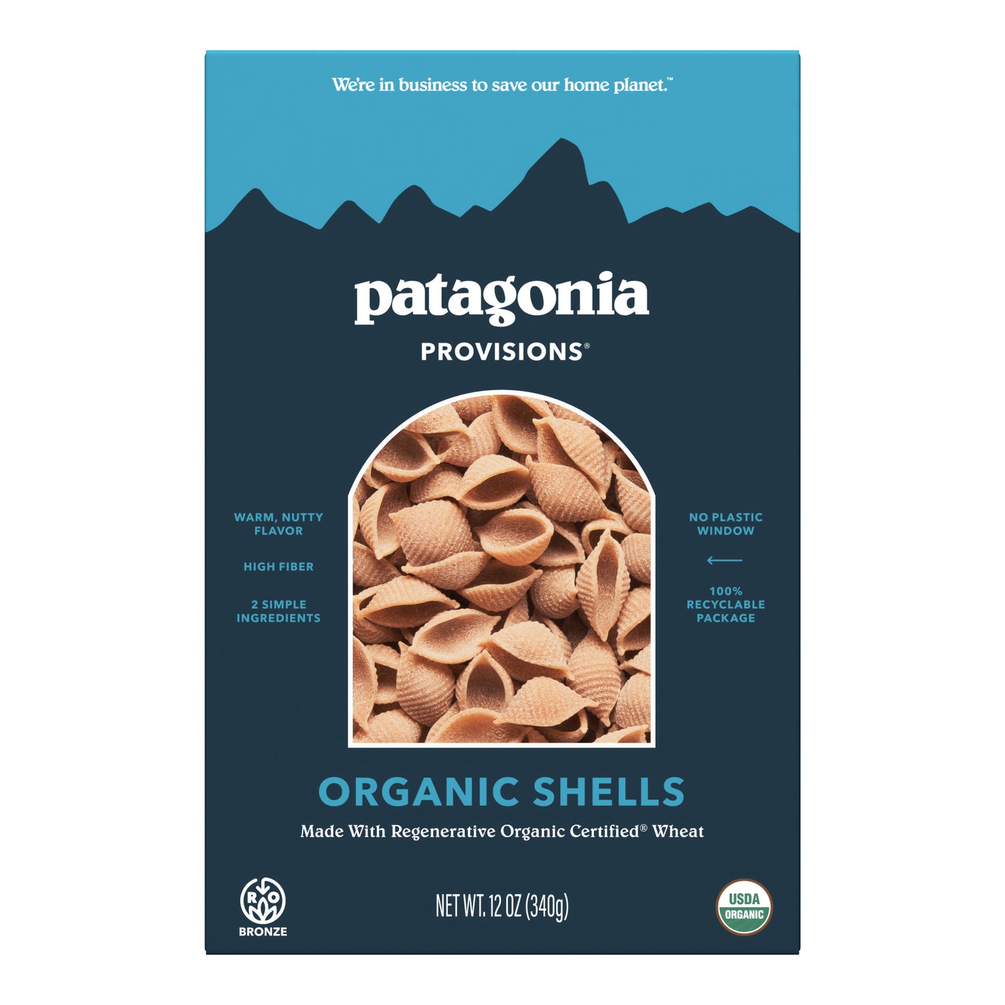 Organic Pasta Shells, 6 Pack Case