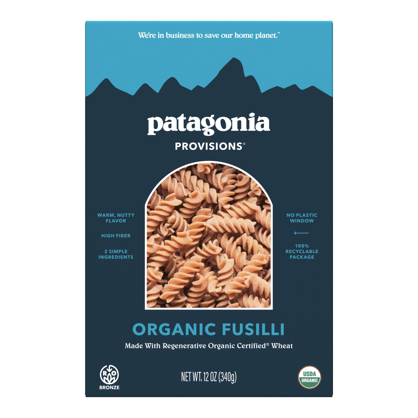 Organic Fusilli Pasta, 6 Pack Case