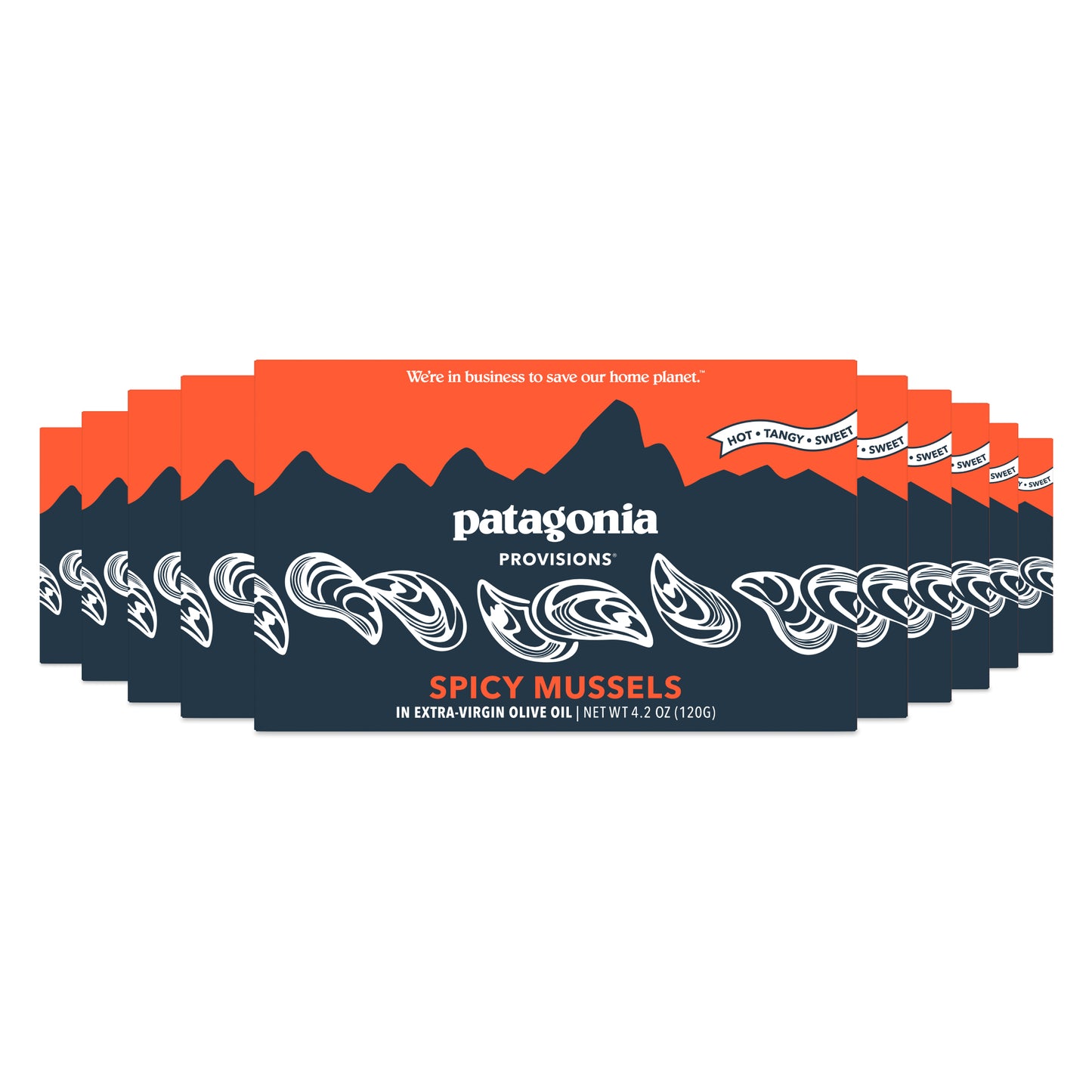 Spicy Mussels, 10 Pack Case