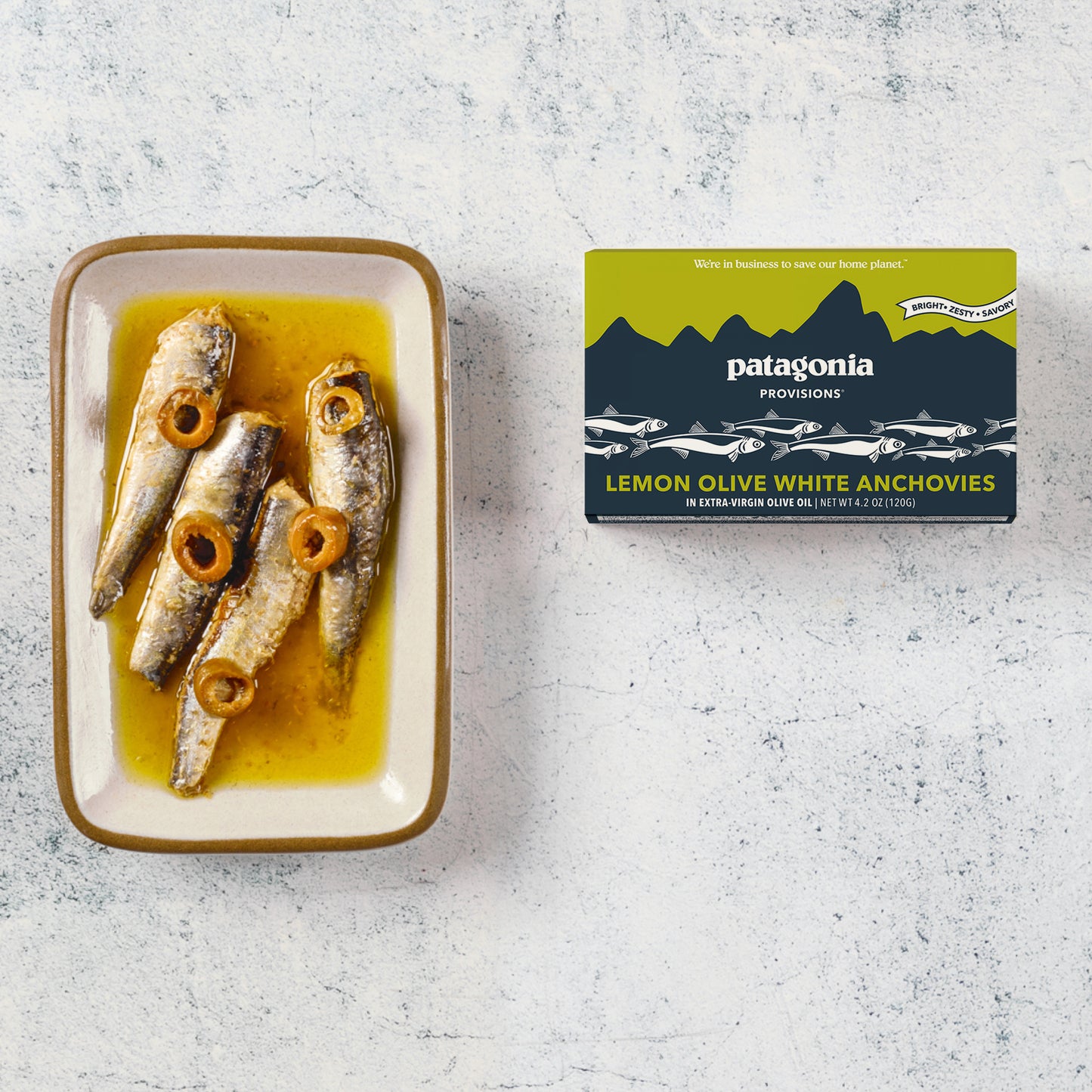 Lemon Olive Spanish White Anchovies, 10 Pack Case