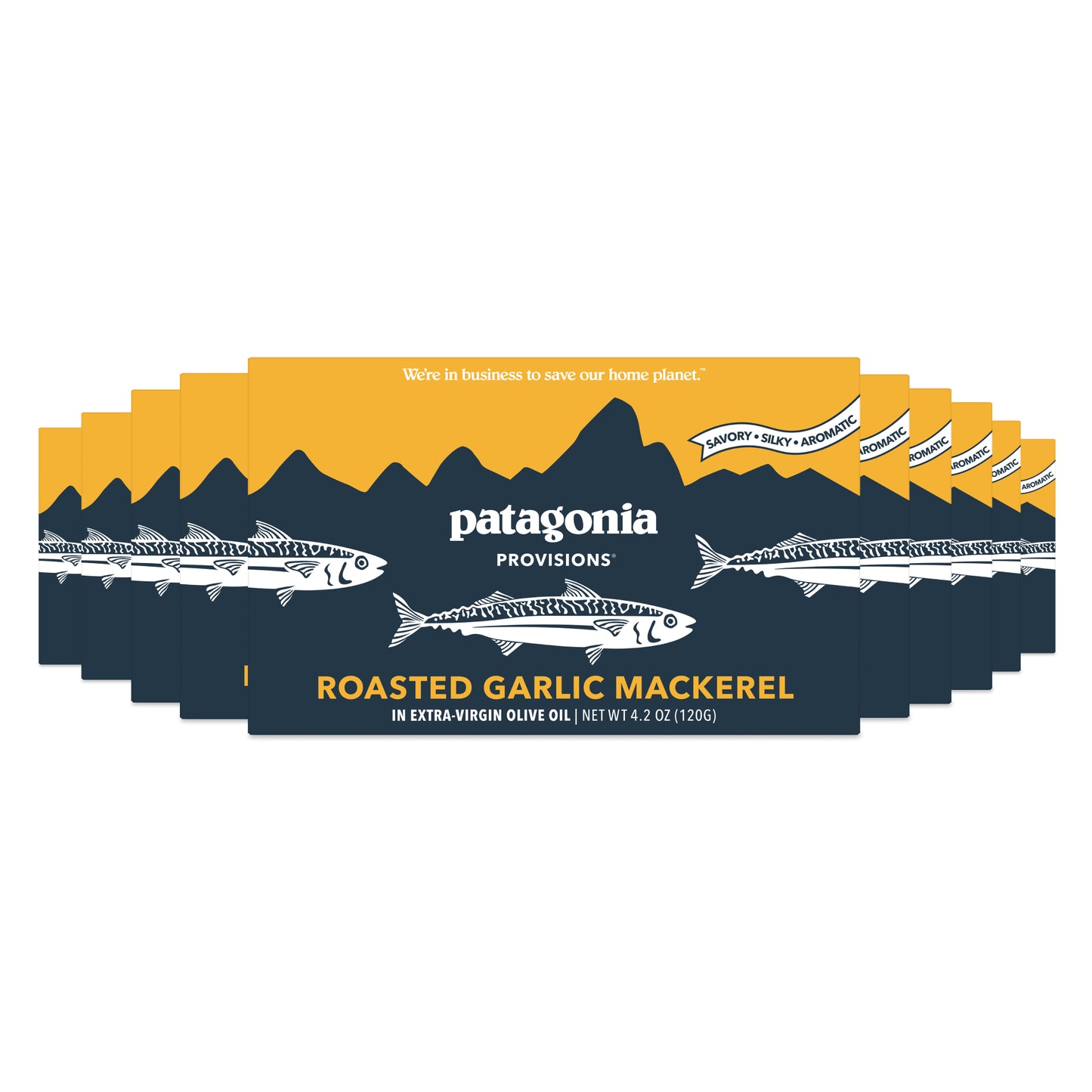 Roasted Garlic Mackerel, 10 Pack Case