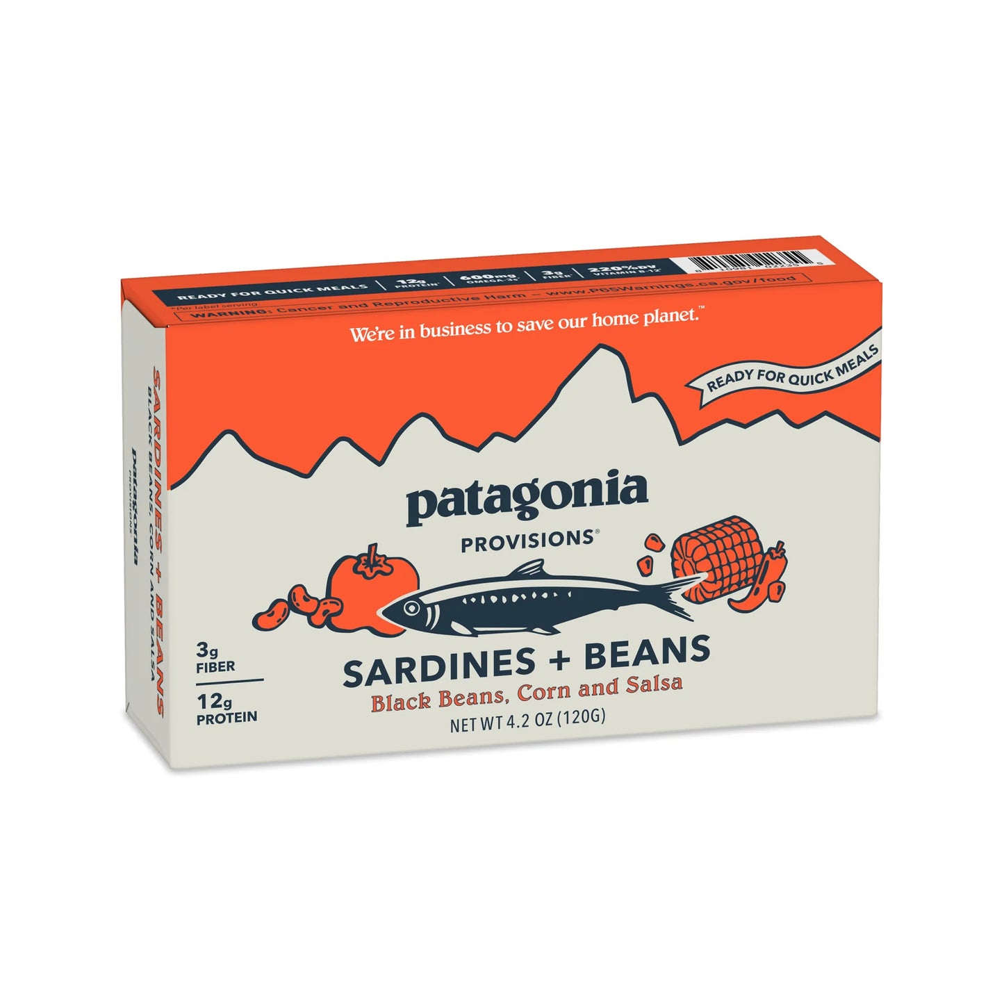 Sardines and Beans: Black Beans, Corn and Salsa