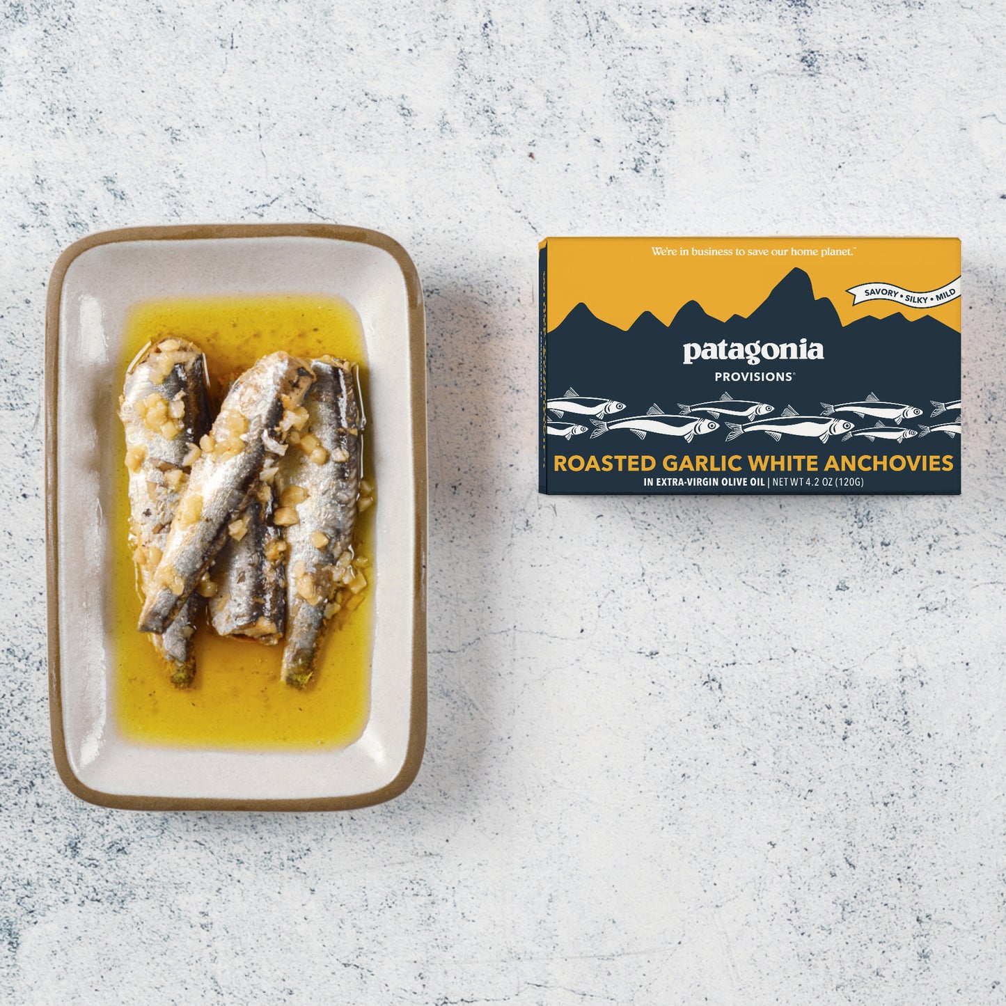 Roasted Garlic Spanish White Anchovies, 10 Pack Case